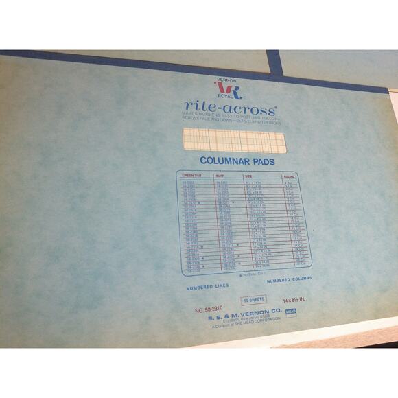 Vintage Vernon Royal Columnar Pads 50 Sheets Each SET OF 4 - Picture 3 of 6